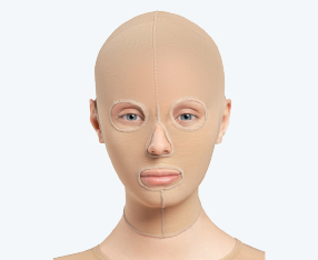 Prenda elástica para quemaduras en rostro